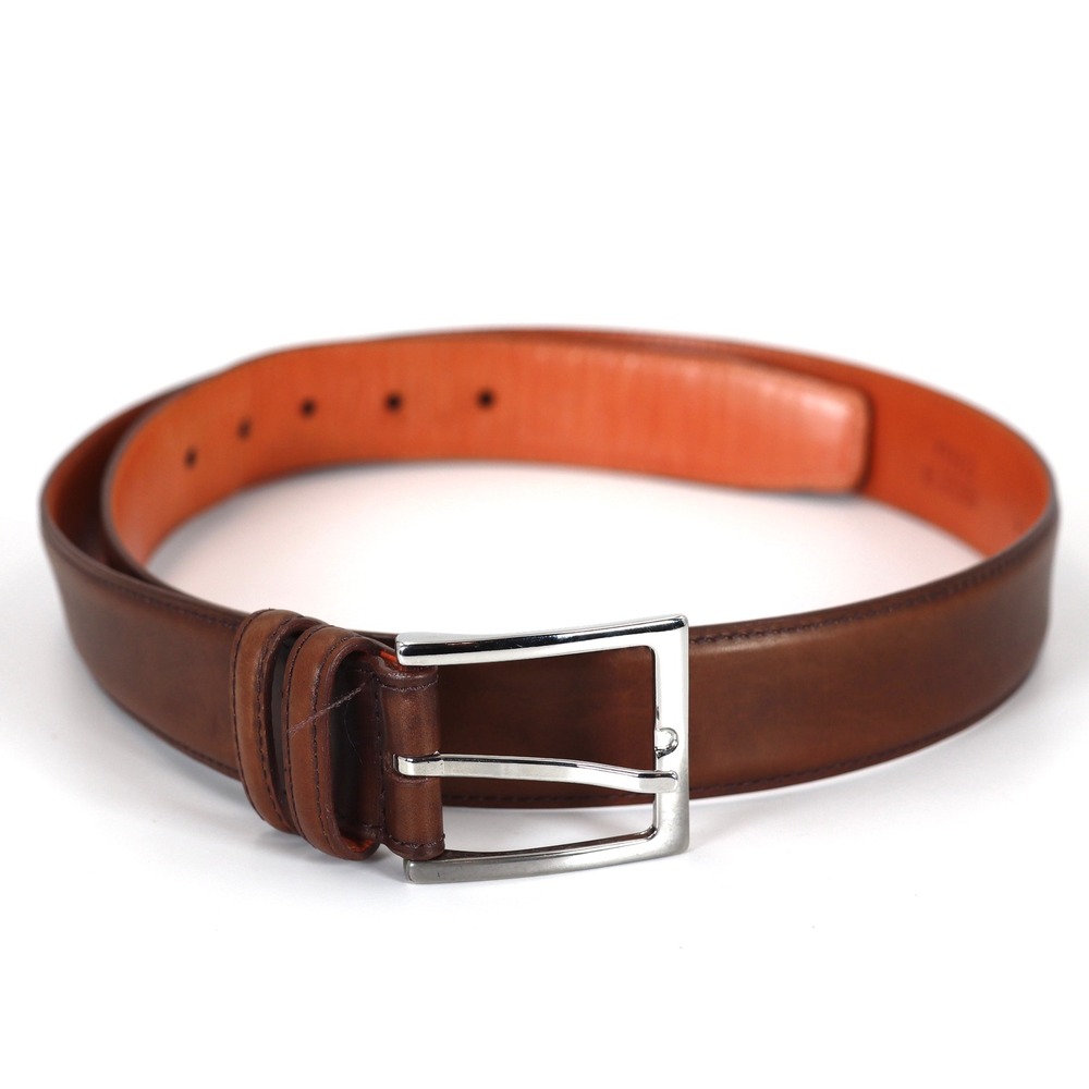 Carmina Shoemaker Belt Mens 40 Brown Leather Classic Dress Spain Luxury